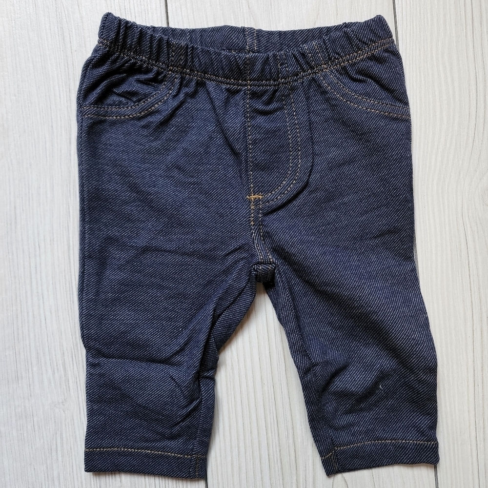 Carter's 2 piece baby outfit pink happy bodysuit with denim pants NWT Size 3 mo - Picture 11 of 16